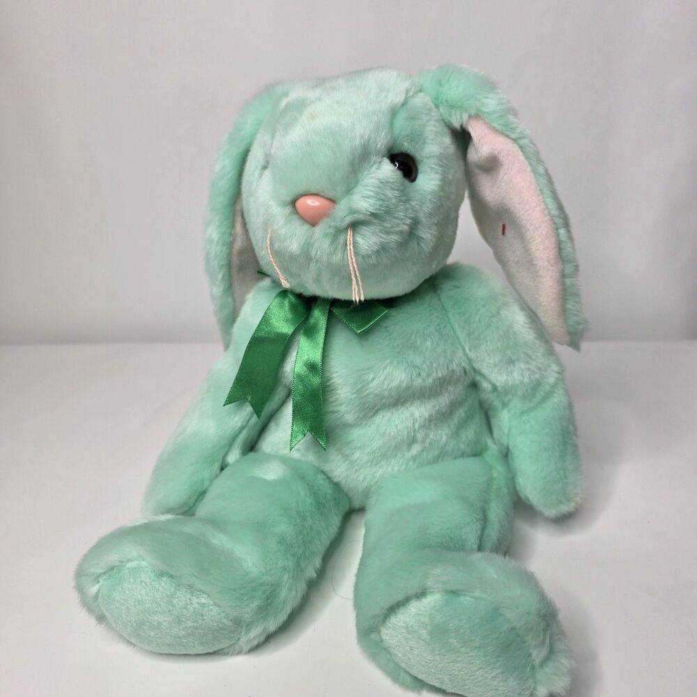 Ty Hippity the Mint Green Bunny Beanie Buddy Rabbit 14” Stuffed Animal Plush